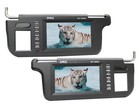 Absolute Svc-750pkg Black Pair Of Black 7  Widescreen Lcd Flipdown Sunvisor
