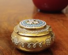 Italy Micro Mosaic Trinket Pill Box   Millefiori