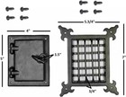 Cast Iron Speakeasy Door Grill grille With Viewing Door  Black