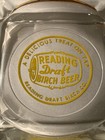 Vintage Reading Birch Beer Glass Ash Tray Penn Unique Clear Advertising 3   
