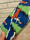 Vintage 1940s Boston Store Box Skiers Holiday Xmas Graphics 10 25x3 25 