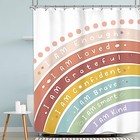  Kids Boho Rainbow Shower Curtain 60wx72h - 60 w X 72 l  pack Of 1  A1-brown