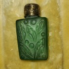 Antique Malachite Glass Perfume Bottle czechoslovakia Or Bohemia Art Deco