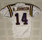 1996 Minnesota Vikings Brad Johnson  14 Starter Game team Issued Jersey Signed