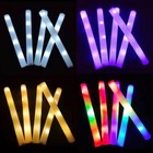 100x Led Foam Sticks Light Up Glow Wands For Wedding Party Concert Rally 3-mode