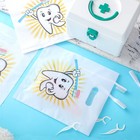 Aliceset 300 Pcs Tooth Merchandise Bags With Handles Plastic Dental Bags
