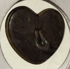 1918 Antique Carhartt Brass Button Streetcar Design Heart Shaped Highly Rare