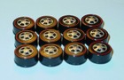 Hot Wheels Redline Red Line Us Wheel Tire Lot Of 12 Medium Bearing Style -new  