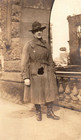 Vintage Photo Old Antique Picture Man Soldier Military Guard Coat Hat Bridge
