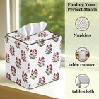 Marmalade Red Block Print Tissue Box Cover     Handmade Cotton Fabric Tissue Ho   