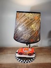 Disney Cars Lightning Mcqueen Desk Table Bedside Lamp Checkered Flag Base 16   