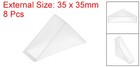 8pcs Corner Protectors 12x50mm Plastic Right Angle Corner Guards Cushion White