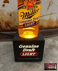 Vtg  Miller Genuine Draft Lighted Advertising Beer Bottle Sign