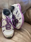 Fila Girls Purple gray Athletic Sneakers Lace-up Low Top Round Toe Us 7 Eu 38