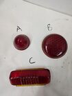Vintage Auto Glass Rear Light Lenses Lights 