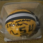 Les Miles Lsu Autographed Mini Helmet With Coa 