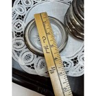Vintage Italian Silverplate And Starburst Glass Coasters Set Of 8 Made In Italy