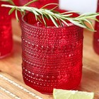 Hobnail Beaded Drinking Glasses Vintage Glassware Set   Cocktail Glass Set  J   