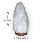9  Natural White Himalayan Salt Lamp W  Bulb 7 Lb Relaxing Many Health Benefits 