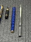 Vintage Waterman Exclusive Rollerball Pen - Blue Marble Lacquer   Gold Trim