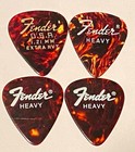 Vintage Guitar Picks-1970s-80 s-fender351 Xtra-heavy-heavy Guitar Picks-lot Of 4