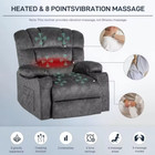Massage Recliner Chair Heated Zero Gravity Lounge Sofa For Living Room Adults