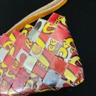 Vintage Reese s Candy Wrapper Wristlet Wallet Woven Zip Top Wrist Strap 6  X  4 