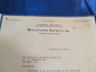 1935  Watertown Airways   See Connection To Western Airlines  Rare Early Letter