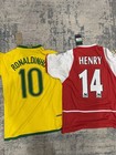Brazil Ronaldinho   Arsenal Thierry Henry Soccer Jersey Lot Size Extra Large