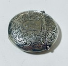 Antique Victorian Solid Sterling Silver Vesta Case Match Holder Striker 1900