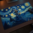 Artistic Starry Sky Dark Wizard Mtg Playmat Magic The Gathering Commander 24x14   