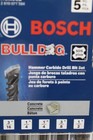 New Bosch Hck005 5 Piece Sds Plus Rotary Hammer Masonary Drill Bit Set With Case