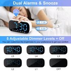 Electric Digital Alarm Clock Led Large Display Battery Backup Snooze Dual Alarm