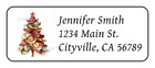 Cowboy Hat Christmas Tree Personalized Holiday Address Labels Stickers Tags
