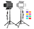 2 Pack Led Video Photography Lighting Kit With 54 Tripod Stand  Dimmable 5600k
