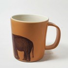 Gleena Asya Palatova Orange Porcelain Elephant 16oz Mug Handmade 