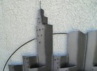 C  Jere Modern Metal Cityscape Abstract Brutalist Wall Art Sculpture