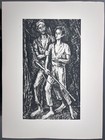 Poland Maurycy M  drzycki Tribute Fighters Ghetto Warsaw Photogravure 1955