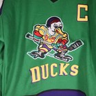 Conway Mighty Ducks Movie  96 Ccm Reebok Hockey Jersey Fight Strap Small