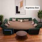 8seat U Shaped Sectional Sleeper Sofa Bed Sleeper Couch With Adjustable Backrest