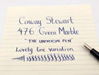 Vintage Conway Stewart 476 Universal Pen Pencil Set Green Marble 14ct Nib W sac