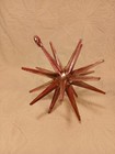 Lot Of 3 Vintage 1950s Atomic Starburst Sputnik Christmas Ornaments  Mcm  4 1 2 
