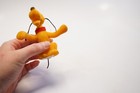 Vintage 1960s Walt Disney Productions Flocked Ornament Walking Pluto Hong Kong