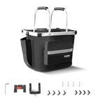 Foldable Dogs Carrier Bike Basket Front Detachable Bicycle Handlebar Basket