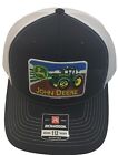 John Deere Tractor Patch On Richardson 112 Trucker Hat Snapback Black white 