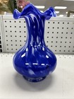 Beautiful Murano Style Blown Art Glass Vase-blue white  7 25  Tall