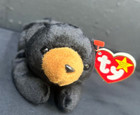 Ty Beanie Baby 1993 Retired Blackie The Black Bear Plush Toy