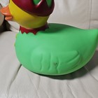 Large Green Rubber Duck Bath Toy Figure With Red Hat  Unisex Yellow Orange
