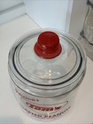 Vintage Toms Toasted Peanuts Glass Jar Lid Red Knob Counter Display