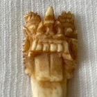 Vintage Hand-carved Demon Snuff Spoon Pendant